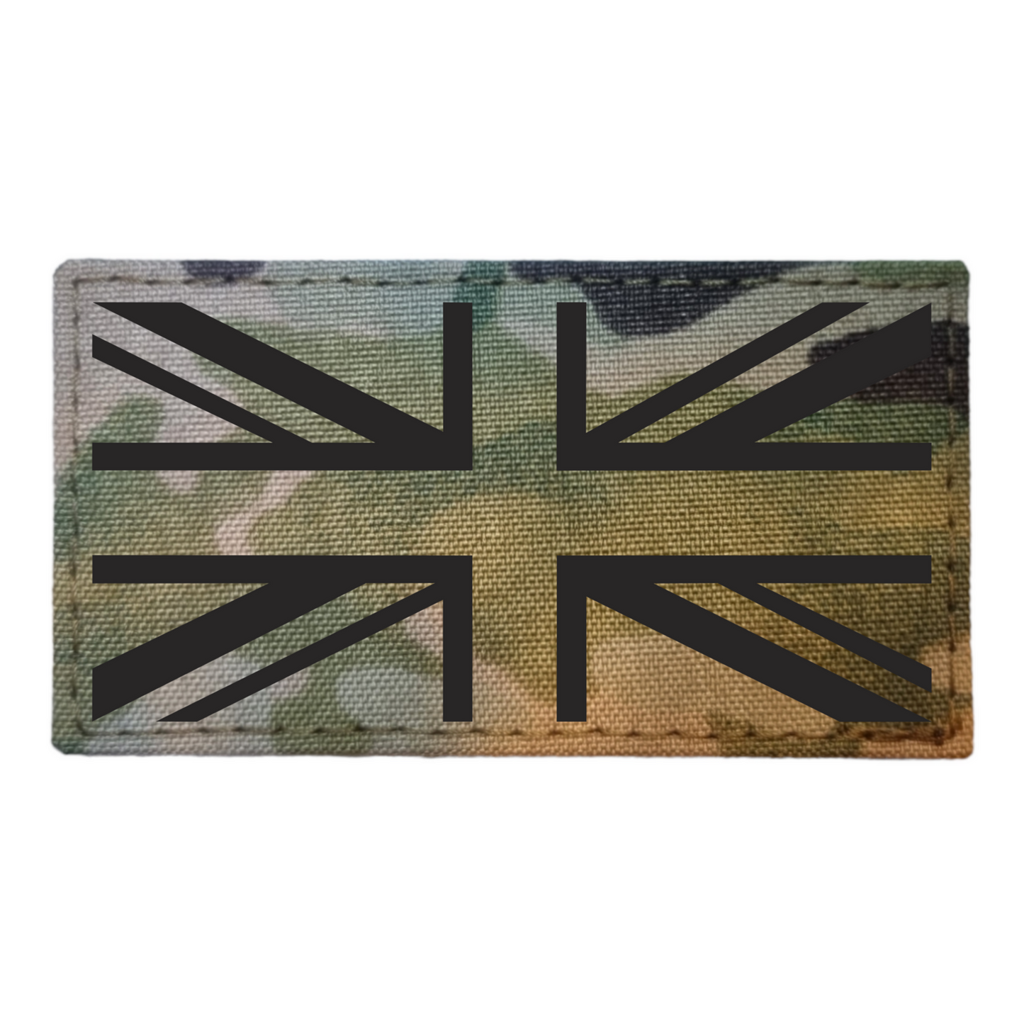 Union Jack Laser Cut Velcro Patch, Helmet
